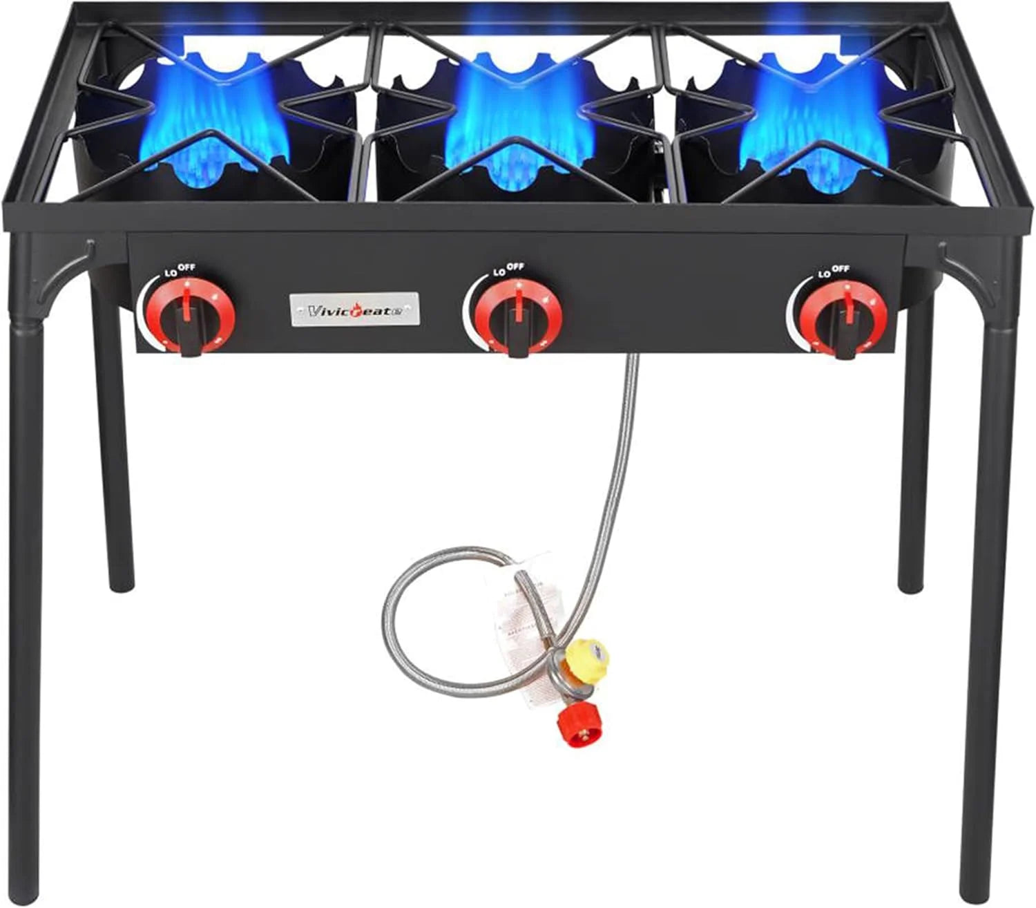 Special VIVICREATE Propane Grill 2 Burner Outdoor Propane Stove Portable Gas Grill High Pressure Camping Stove Double Burner - Image 2