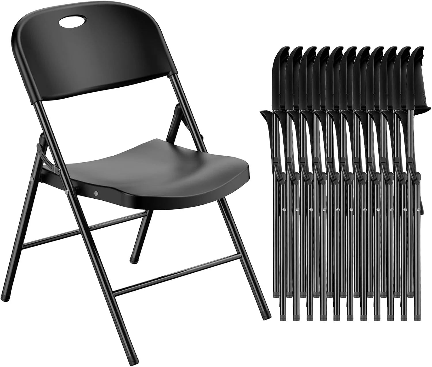 Special 350 Weight Limit Heavy Duty Plastic Folding Chair with Reinfoced Steel Frame for Indoor and Outdoor, Wedding - Image 8