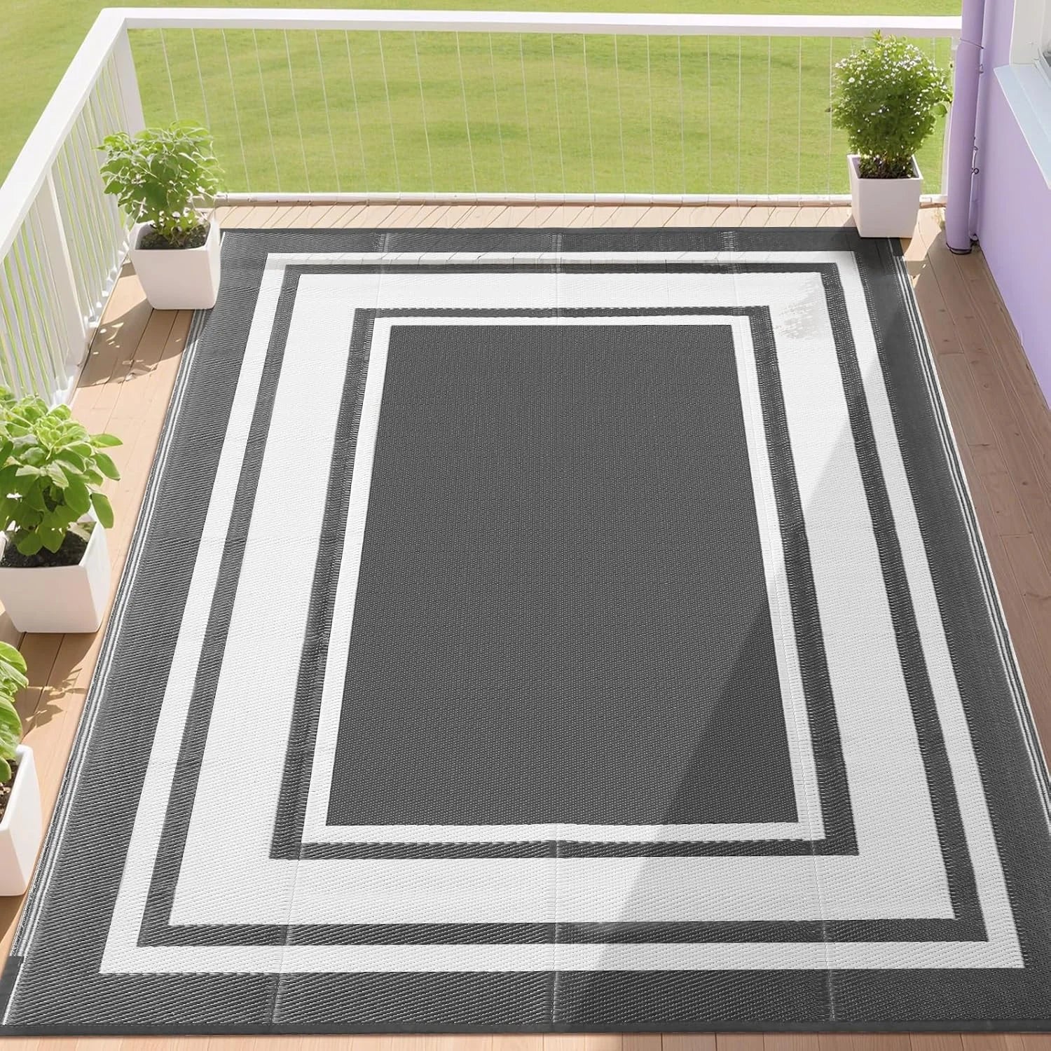 Special RURALITY Outdoor Rugs 8"x10" Waterproof for Patios Clearance, Plastic Straw Mats for RV - Image 10