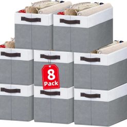 Alternative view of Special 4 Pack Large Closet Storage Baskets Bins for Shelves, Fabric Closet Organizers and Storage with Handles Home