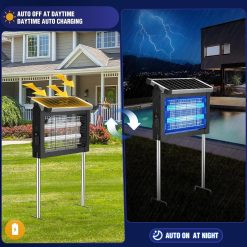 Alternative view of Special Bug Zapper Outdoor, 4500V Mosquito Zapper Waterproof with Panel Sensor Electric Fly Zapper Rechargeable Mosquito