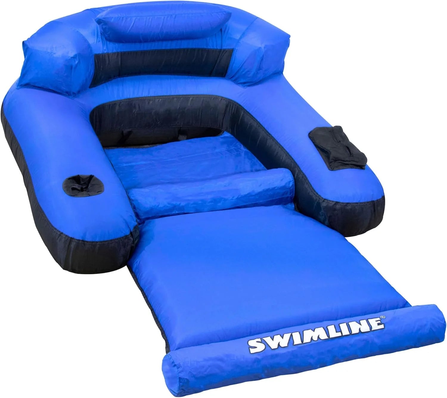 Special SWIMLINE Solstice Fabric Covered Pool Float Mattress Red Lounger Raft for Adults & Kids I Comfortable Head Back Rest