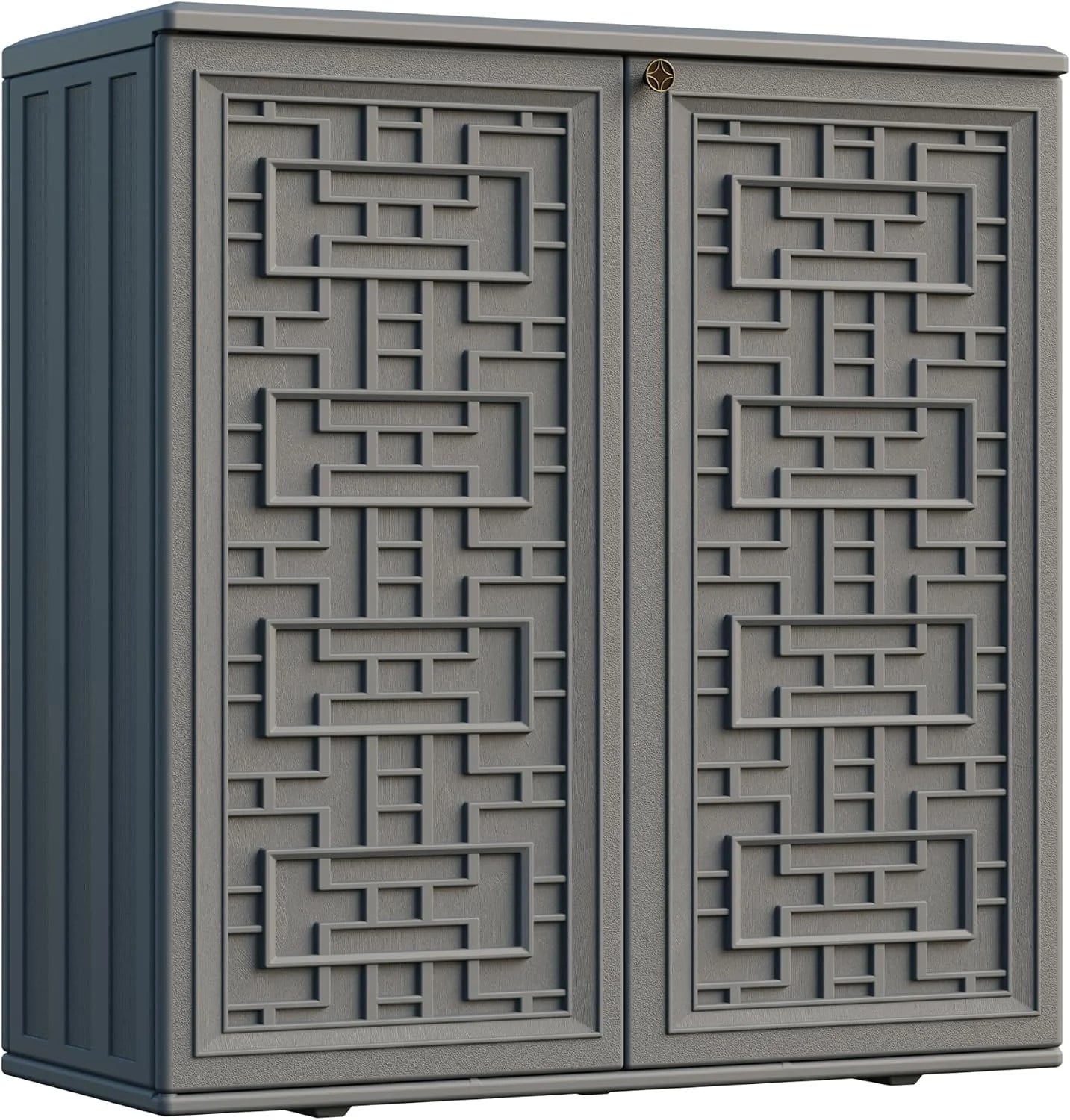 Special Outdoor Storage Cabinet Waterproof with Shelf, Resin Storage Sheds Outdoor Cabinets for tub Towels/Chemicals/Grill