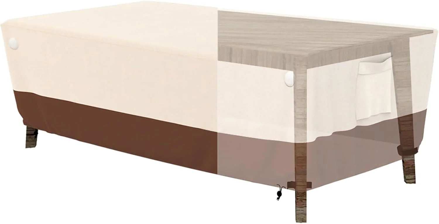 Special Tuyeho 124x84 Heavy Duty 900D Outdoor Patio Furniture Set Cover Waterproof - Image 6