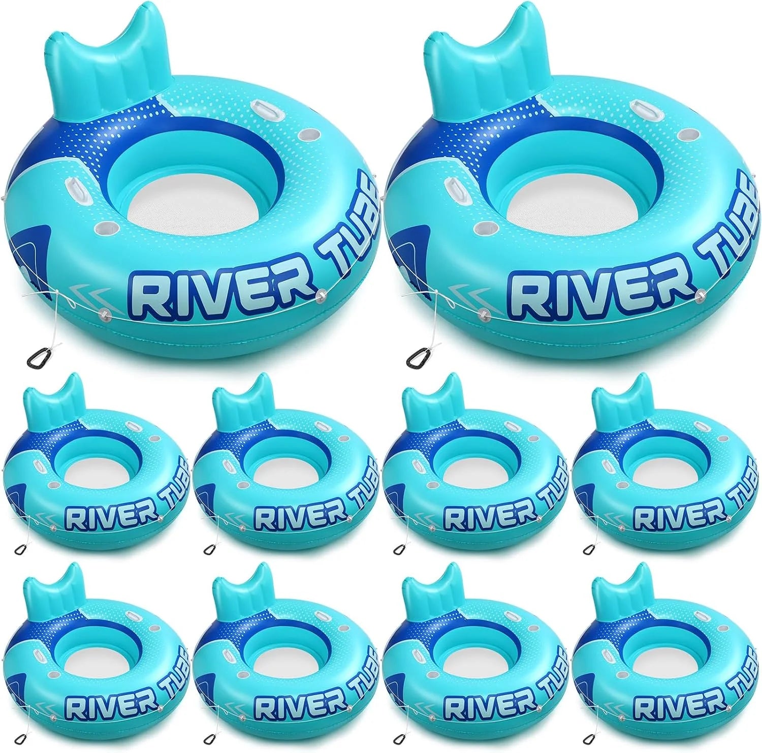 Special Glimin 2 Pcs Green Blue 53 Heavy Duty River Tube Float Inflatable Pool Floating Tube for Adult Large River Raft Water