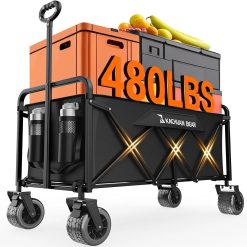 Special 300L Wagons Carts Foldable Collapsible with Big All-Terrain Beach Wheels
