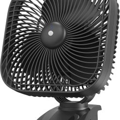 Special 20000mAh Rechargeable Portable Clip-on Fan, Battery Operated, Last 78 Hrs, 4 Speeds with Light & Hook