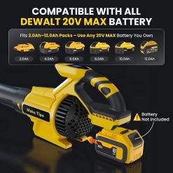 Special Leaf Blower for Dewalt 20V Max Battery (Tool Only) " Powerful Brushless Motor Delivers Up to 715 CFM & 150 MPH