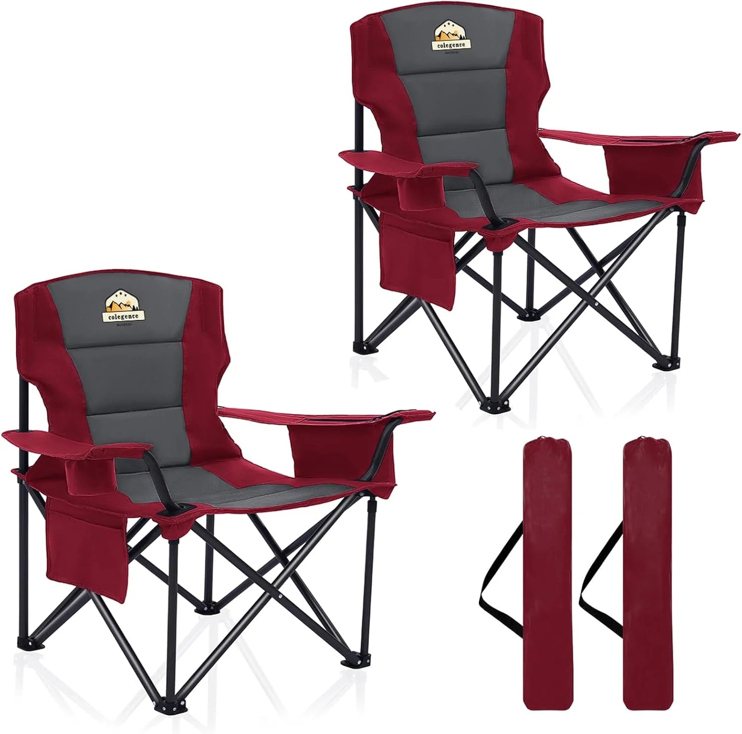 Special Oversized Heavy Duty Camping Chairs 2 Pack, 450 LBS Support Extra Wide Folding Portable Outdoor Chair - Image 13