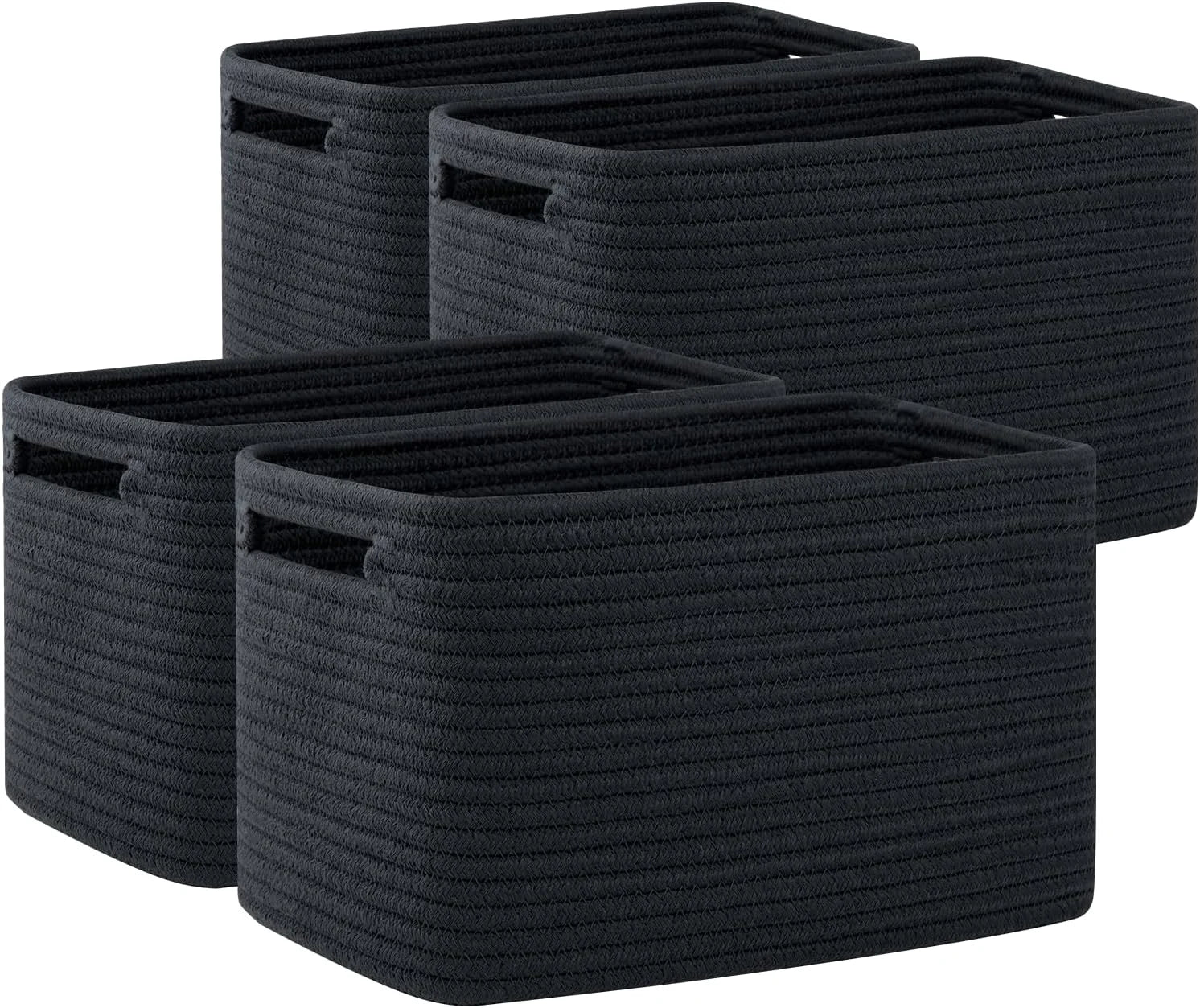 Special 4 Pack Storage Baskets for Organizing, Cube Storage Bins for Shelves, Rectangle Storage Baskets With Handles - Image 10