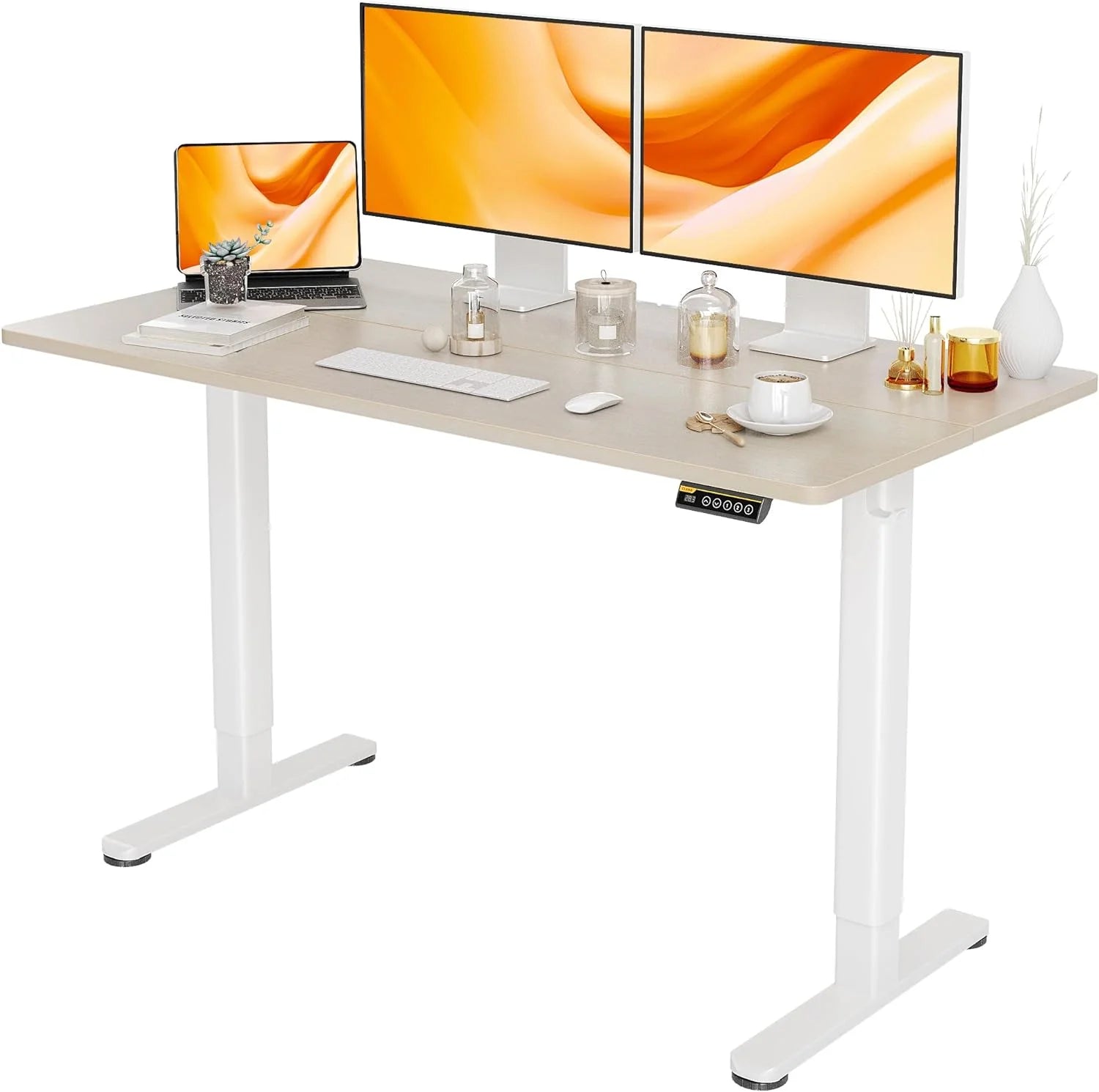Special Electric Standing Desk, Adjustable Height Stand up Desk, 24x48 Inches Sit Stand Home Office Desk with Splice - Image 20