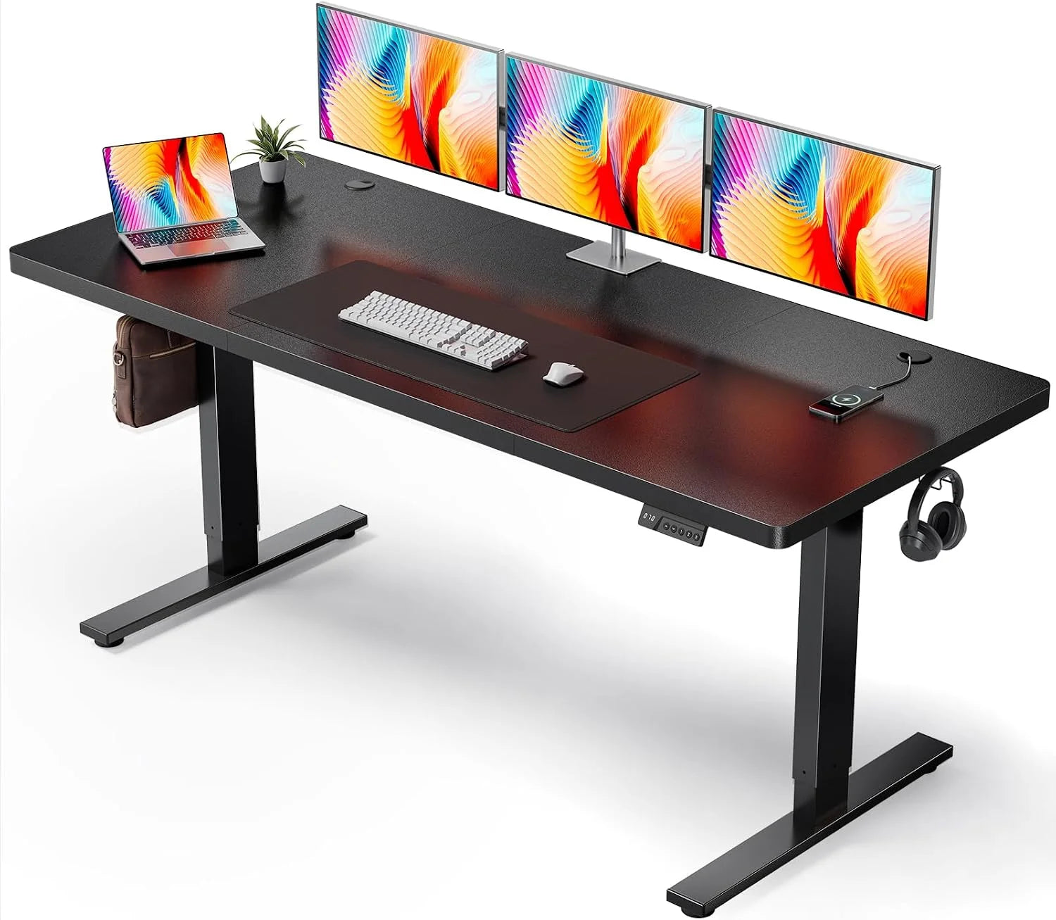 Special Electric Standing Desk Adjustable, 60x28 Inch Sit Stand Desk with 1 Inch Thick Tabletop - Image 6
