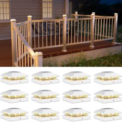 Alternative view of Special 4×4 Solar Post Cap Lights, 12 Pack Black Waterproof Fence Lights – For Home Projects