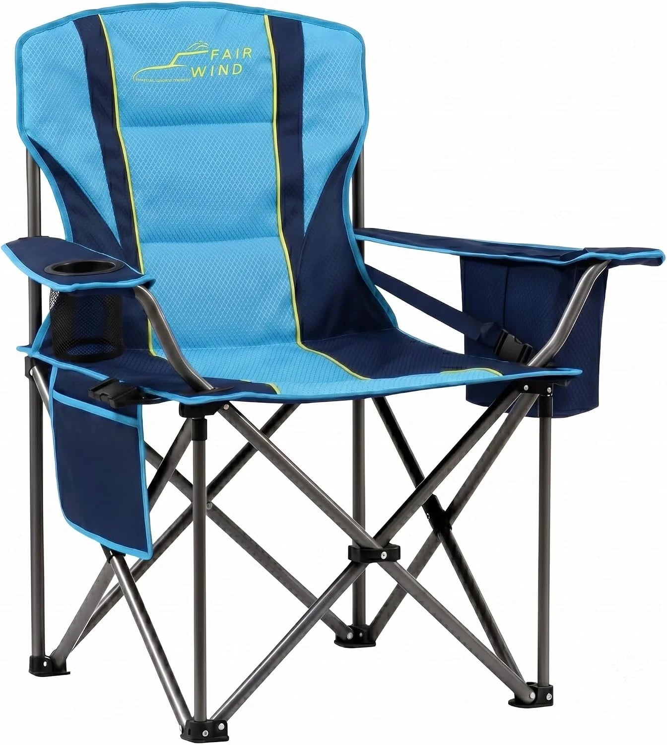 Special FAIR WIND 2 Pack Fully Padded Oversized Camping Chair Heavy Duty Lawn Chair Set with Adjustable Lumbar Support - Image 3