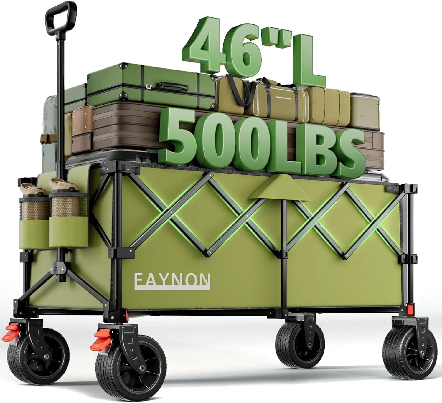 Special L Collapsible Foldable Extended Wagon, 500LB Weight Capacity with 280L Heavy Duty Folding Cart - Image 5