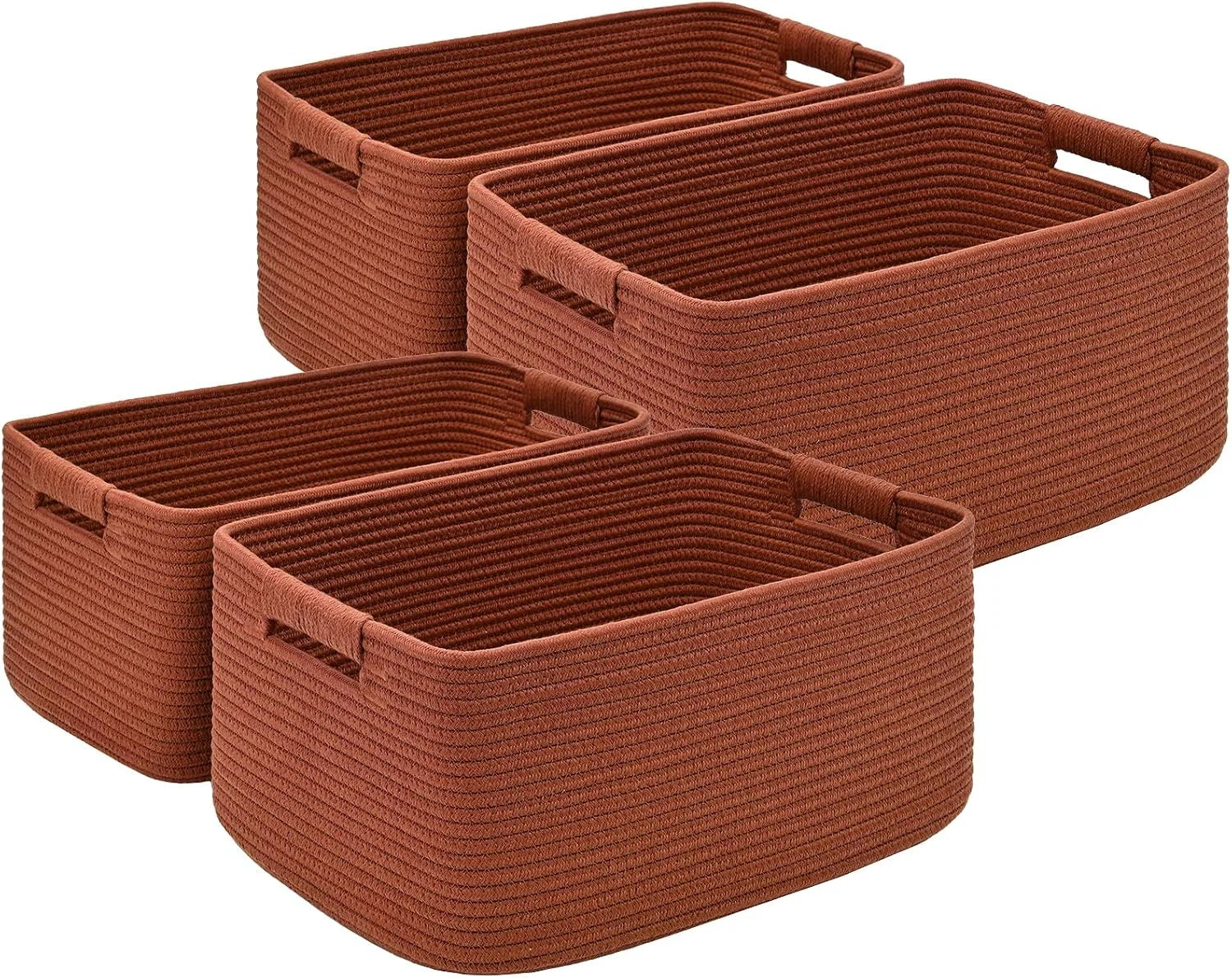 Special 2 Pack Large Storage Basket for Organizing, 17.5x13x7 Woven Basket for Shelves, Closet Cube Storage Bins - Image 2