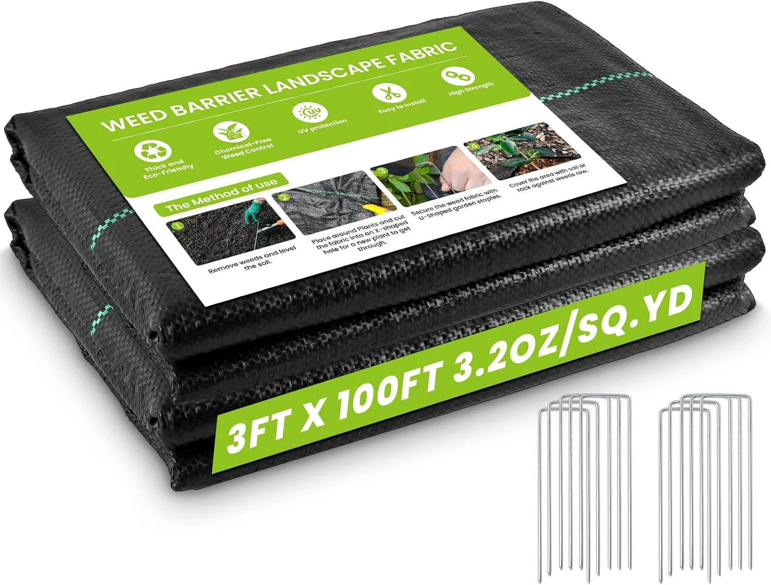 Special Weed Barrier Landscape Fabric Heavy Duty, 3.2oz Woven Geotextile Fabric - Image 2