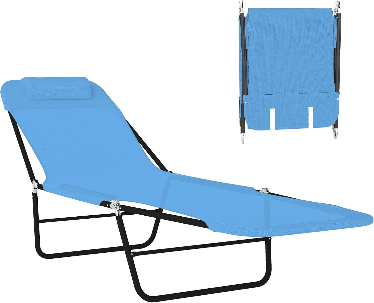 Special Outsunny Folding Chaise Lounge Chair, Pool Sun Tanning Chair - Image 6