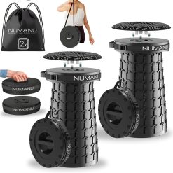 Special 2026 Upgraded XXL Collapsible Stool with Cushion & Bag, 1000lbs Max Weight, 19.7 Heavy Duty Portable Retractable