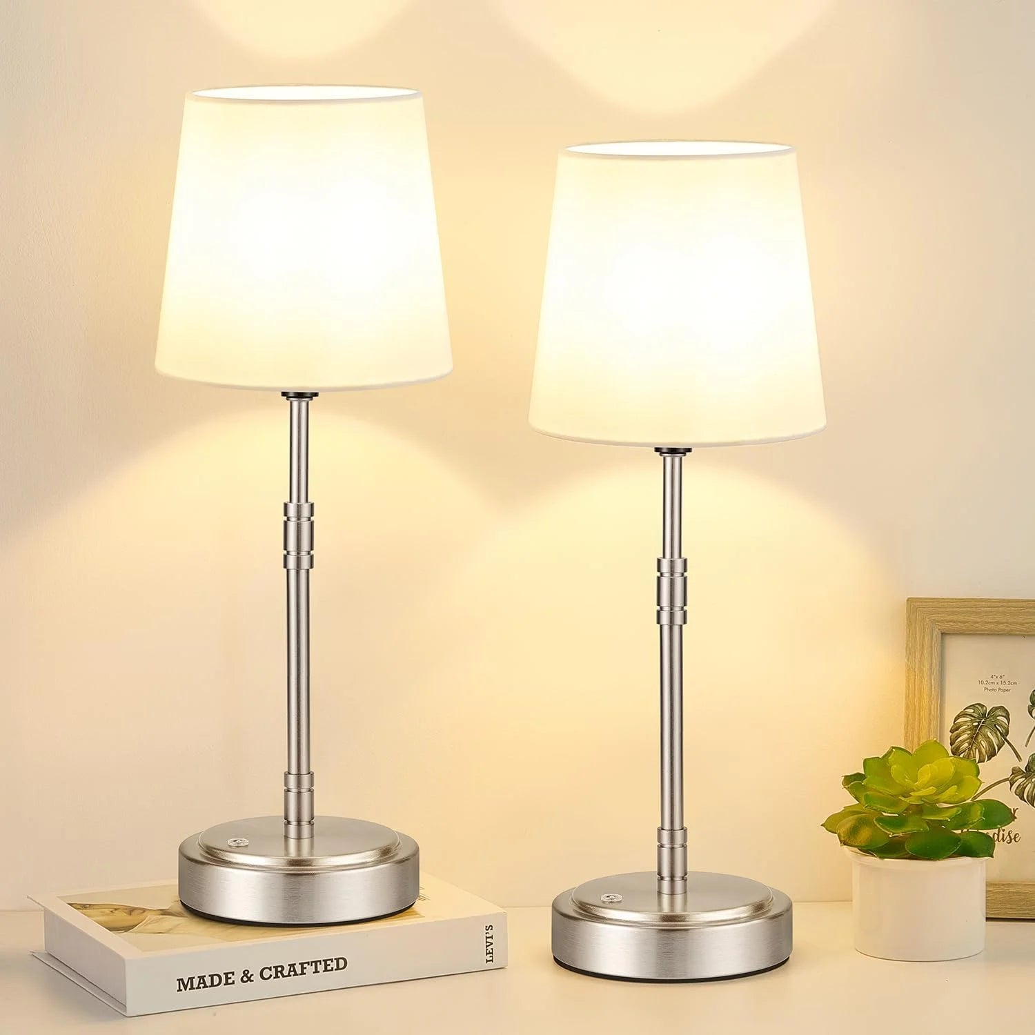 Special Cordless Table Lamps Set of 2 ¨C Battery Operated Lamp with 7500mAh Rechargeable Battery, Dimmable, Bulb Included - Image 7