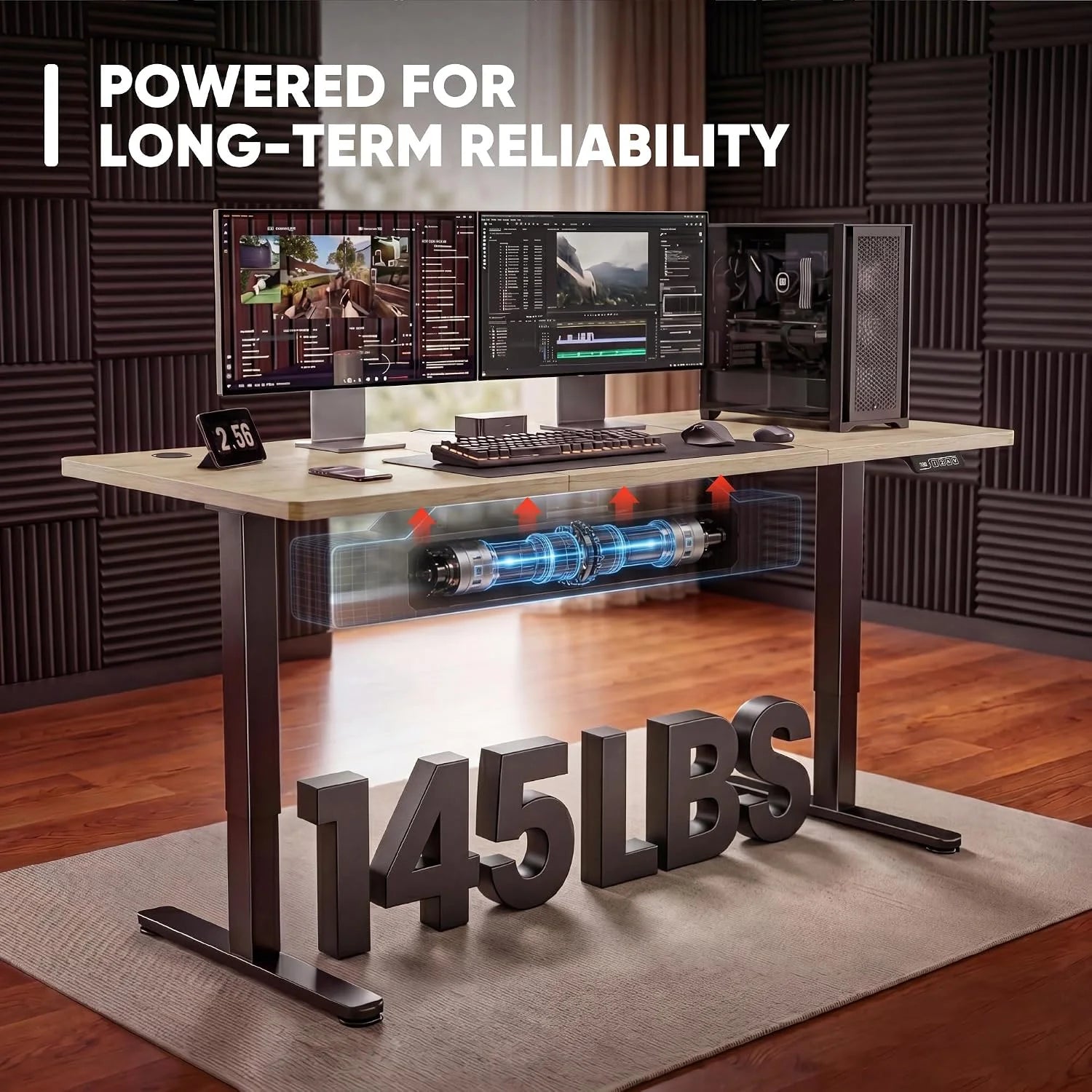 Special 55 x 24 Inches Electric Height Adjustable Standing Desk Large Sit Stand Up Desk Home Office Computer Desk Memory - Image 80