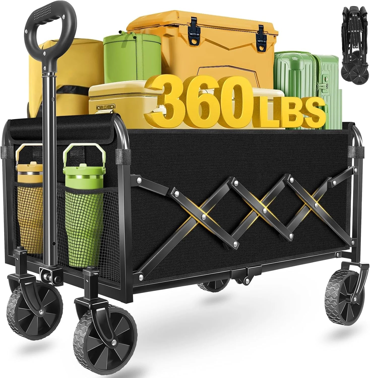 Special Collapsible Wagons Carts Foldable, 500LBS Heavy Duty Wagon Cart Foldable - Image 3