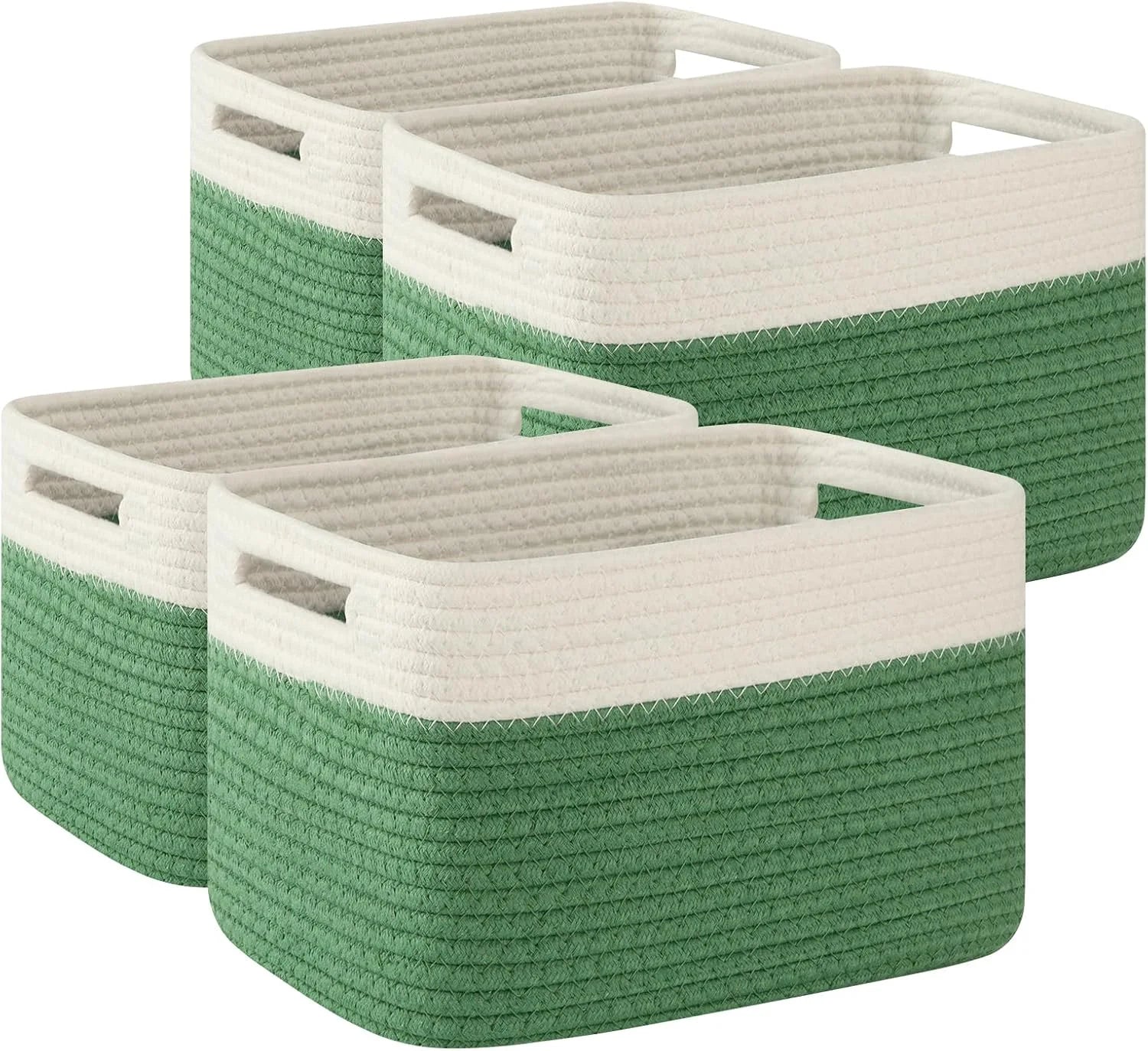 Special 4 Pack Storage Basket, 13x9x7.8 Cotton Rope Baskets for Shelves, Closet Organizer for Bedroom & Living Room, Soft - Image 4