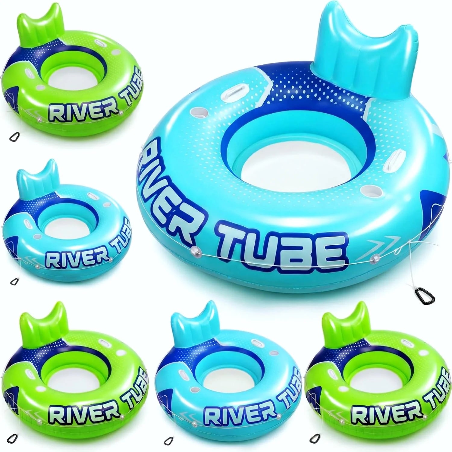 Special Glimin 2 Pcs Green Blue 53 Heavy Duty River Tube Float Inflatable Pool Floating Tube for Adult Large River Raft Water - Image 6