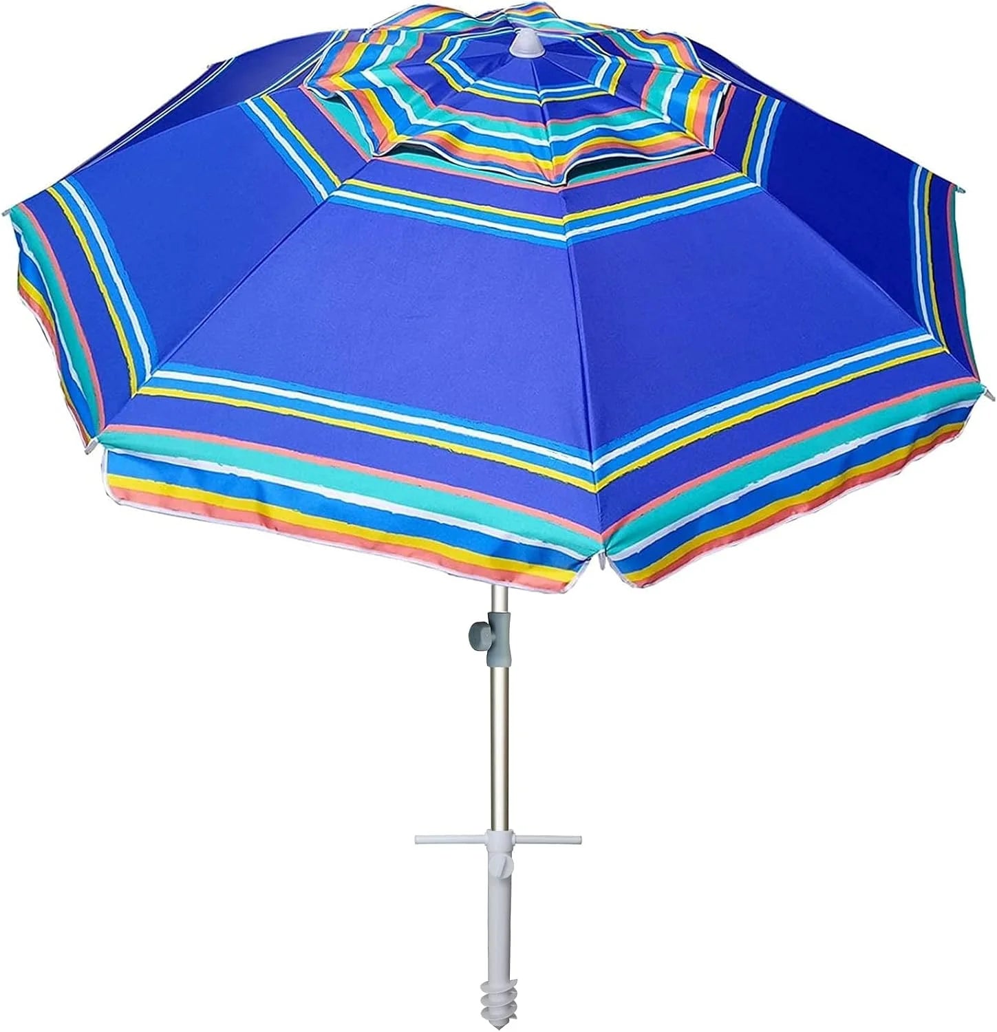 Special AMMSUN 7ft Heavy Duty High Wind Beach Umbrella with Sand Anchor Vent Tilt UPF 50+ Sun Protection - Image 6