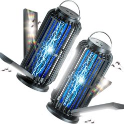 Special 2 Pack Solar Bug Zapper, 3 Solar Charging Panels, 4200V Mosquito Zapper, IP67 Waterproof