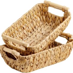 Alternative view of Special StorageWorks Wicker Baskets for Organizing, Water Hyacinth Storage Baskets, Wicker Storage Baskets for Shelves