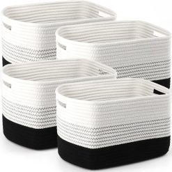 Special Storage Organizing Baskets, 11”Lx9”Wx8”H Woven Baskets for Storage Toys, Towels, Books