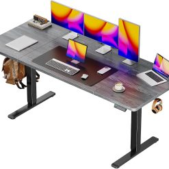 Special 55 x 28 Large Electric Standing Desk, Height Adjustable Computer Desk, 27.6 Deep Desktop