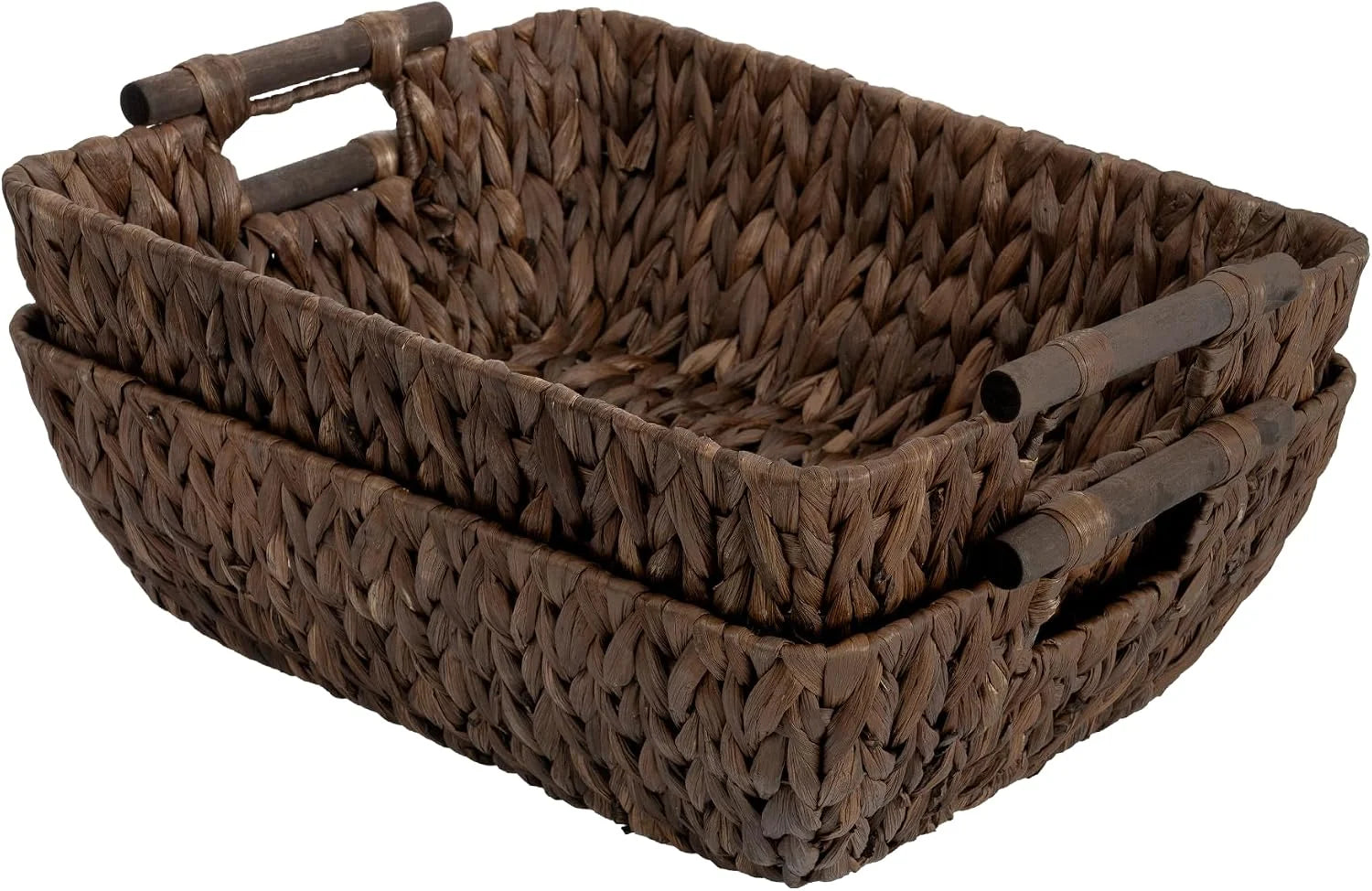 Special StorageWorks Wicker Baskets for Organizing, Water Hyacinth Storage Baskets, Wicker Storage Baskets for Shelves - Image 14