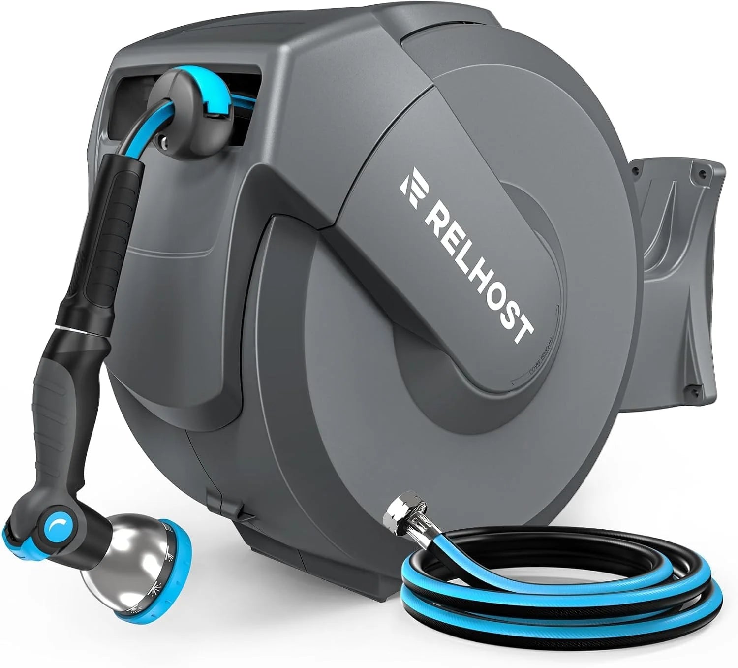 Special Retractable Garden Hose Reel, 1/2 in x 100 ft Wall Mount Heavy Duty Hose Reel with Any-Length Lock