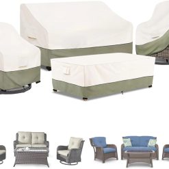 Alternative view of Special Bitubi Outdoor Waterproof Patio Furniture Covers 4-Piece Set for Swivel Rocker Chairs, Patio 3-Seater Sofa 76in