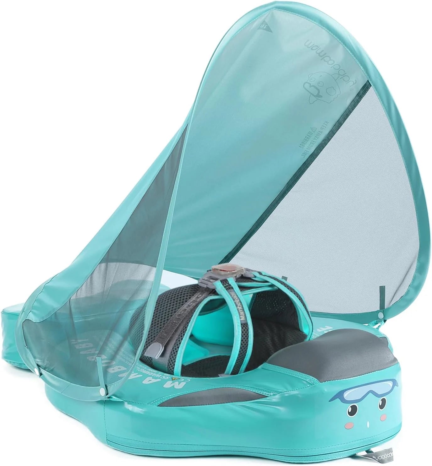 Special Mambobaby Float Self-Inflating Baby Pool Floats Hammock with Canopy, Compressible Folding Baby Floating Bed - Image 6