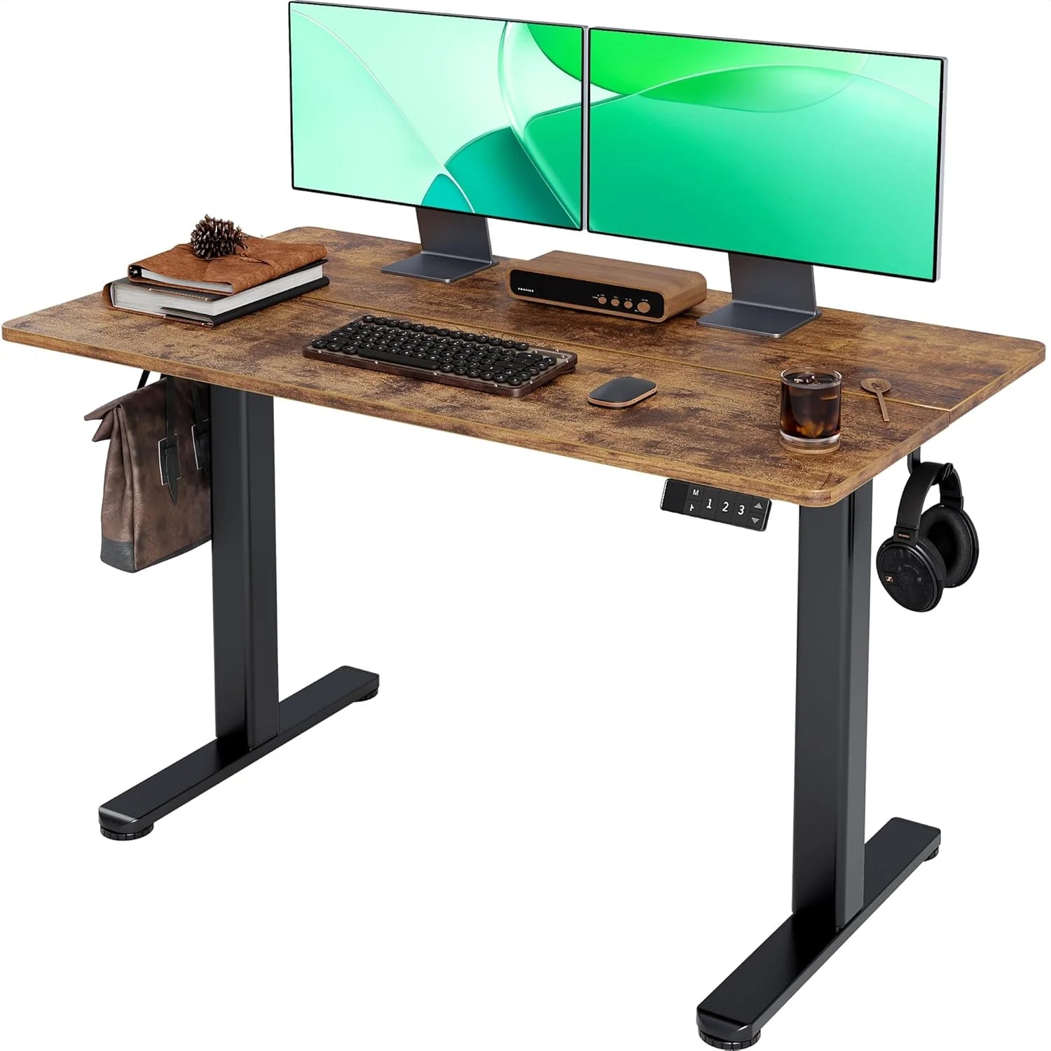 Special Electric Standing Desk, Adjustable Height Stand up Desk, 24x48 Inches Sit Stand Home Office Desk with Splice - Image 9