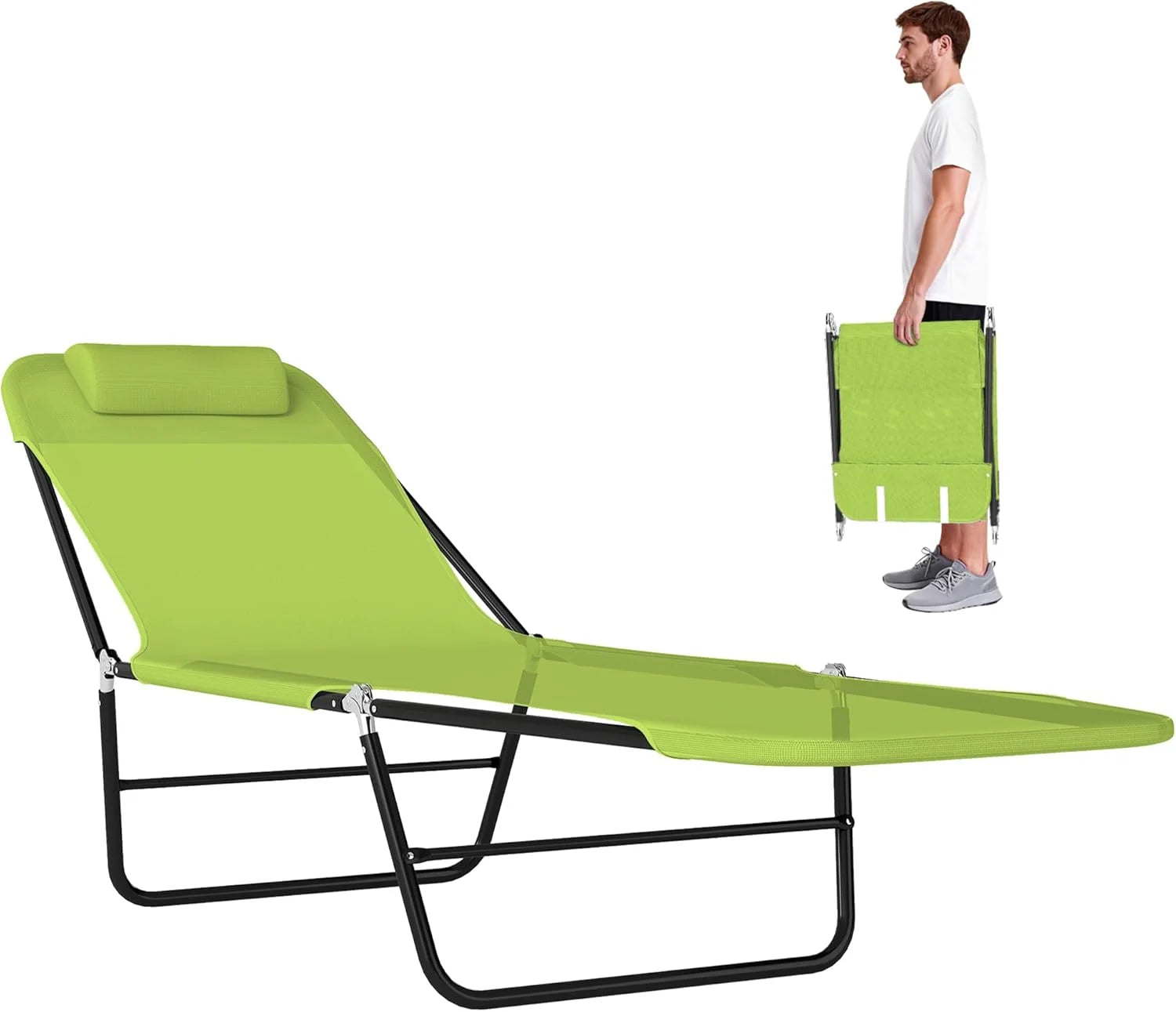 Special Outsunny Folding Chaise Lounge Chair, Pool Sun Tanning Chair