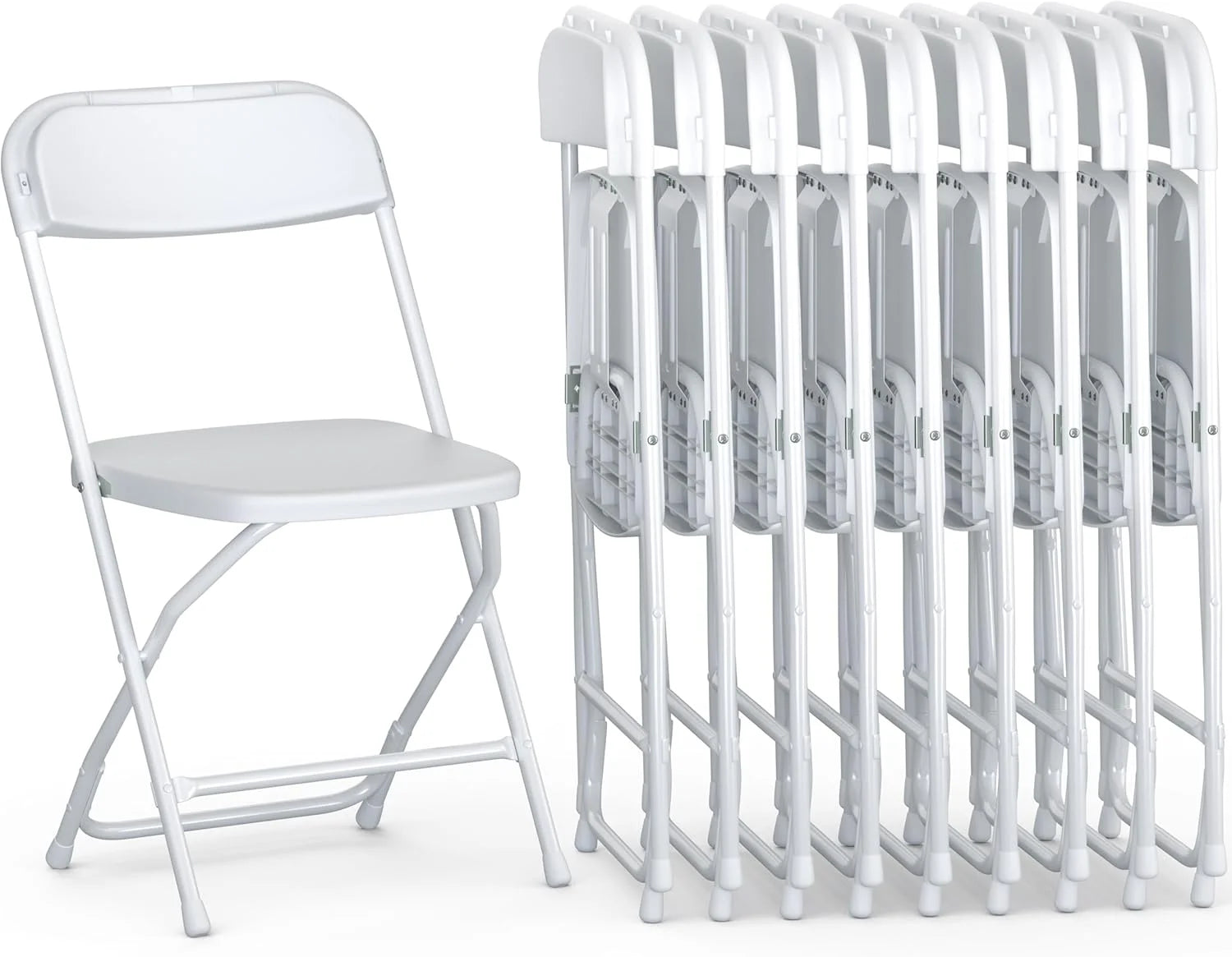 Special Modern Space 10 Pack Foldable Plastic Chair, Folding & Stackable, 350 lbs Capacity Steel Frame Seats for Indoor - Image 2