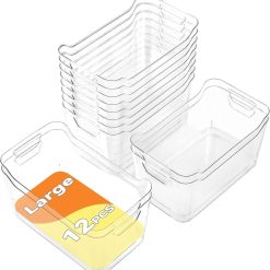 Alternative view of Special 12 Pack Clear Plastic Storage Bins, Pantry Organizers and Storage, Clear Pantry Organizer Bins, Plastic Containers
