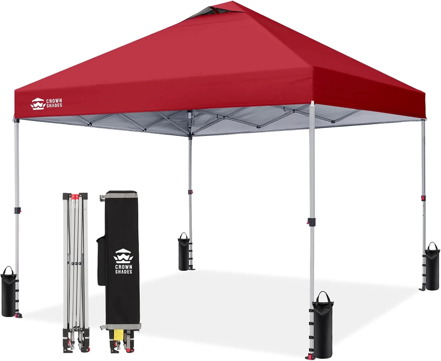 Special CROWN SHADES 10×10 Pop Up Canopy, Patented CenterLok One Push Tent Canopy, 8 Stakes, 4 Ropes (10×10 - Image 34