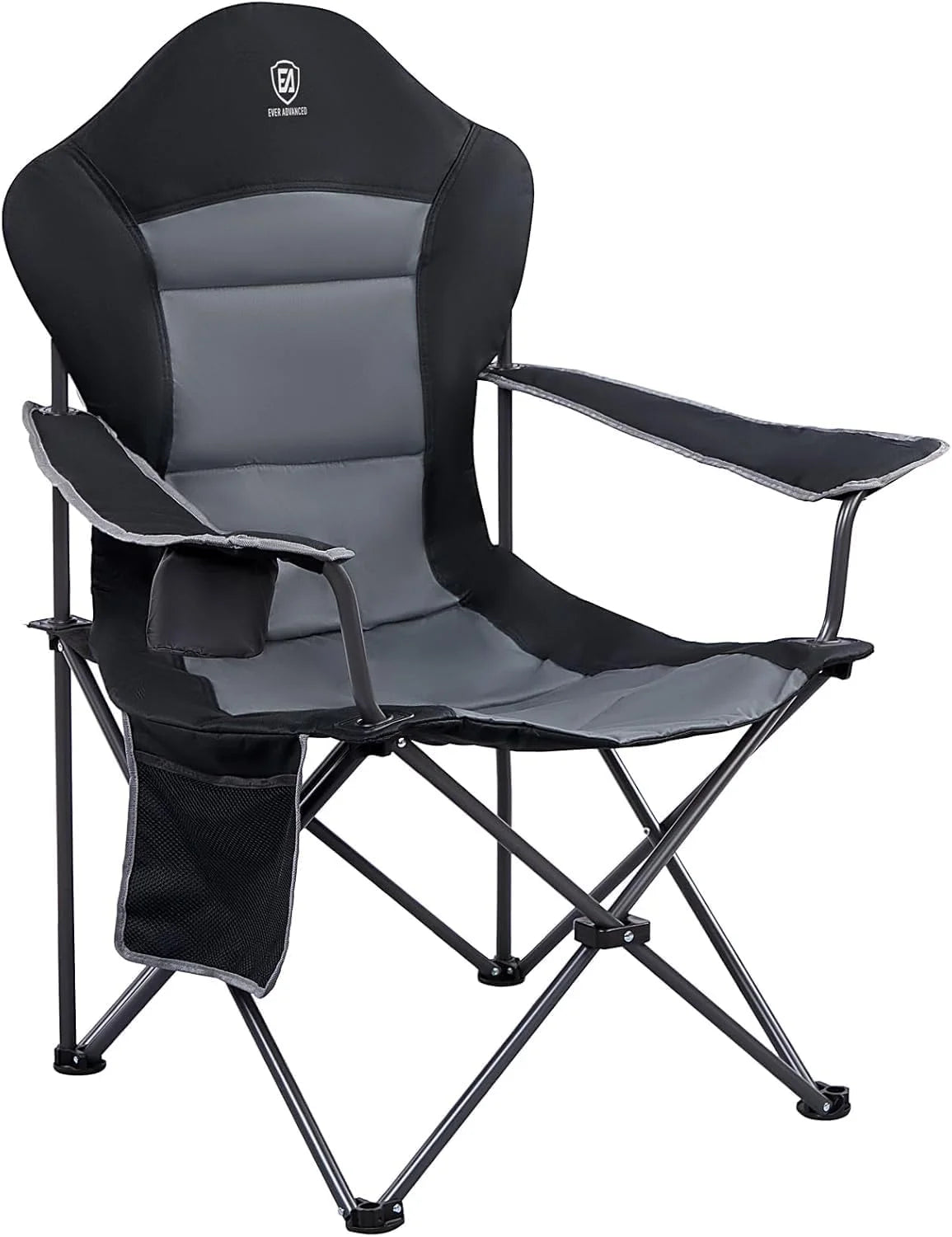 Special EVER ADVANCED Folding Camping Chair with High Back Padded 2 Pack Oversized Portable Lawn Chairs Lightweight Sturdy Steel - Image 2