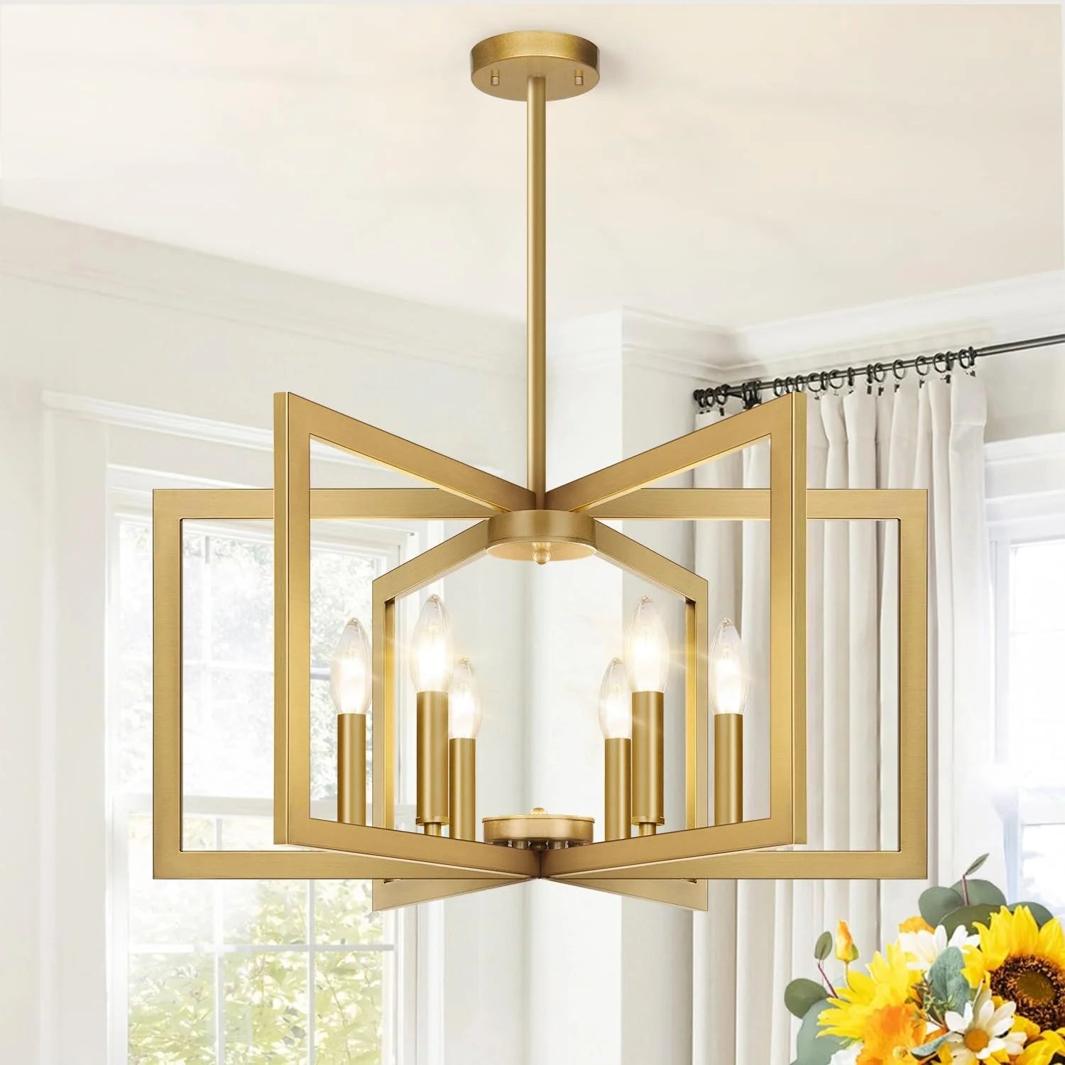 Special 25-61 Height Adjustable Modern Matte Black Chandelier for Dining Room - Image 11