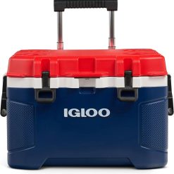 Special Igloo Trailmate 52Qt Wheeled Cooler, Insulated Hard Shell Ice Chest, Carbonite