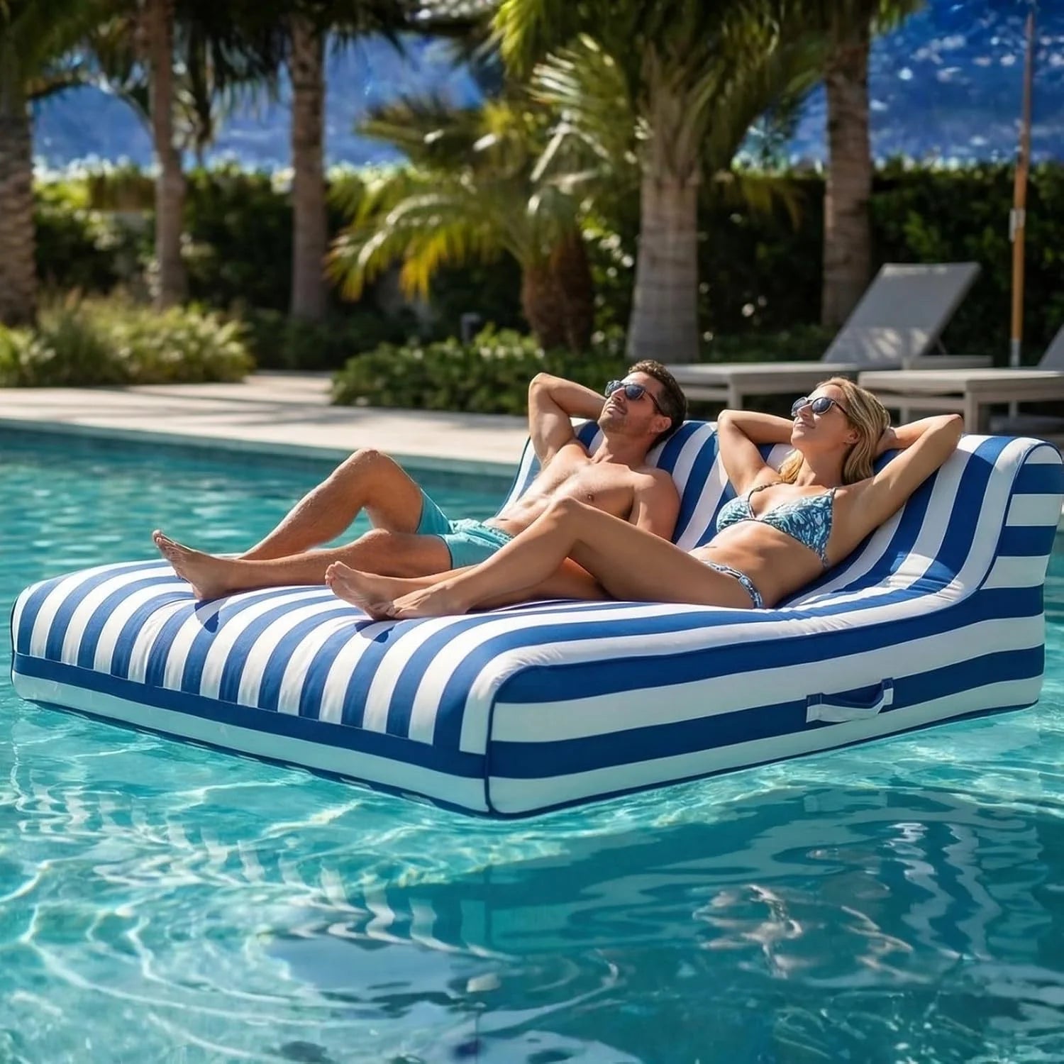Special Stylish Pool Float Lounger Recliner, Large Floating Chair & Backrest, Heavy Duty Lake - Image 3
