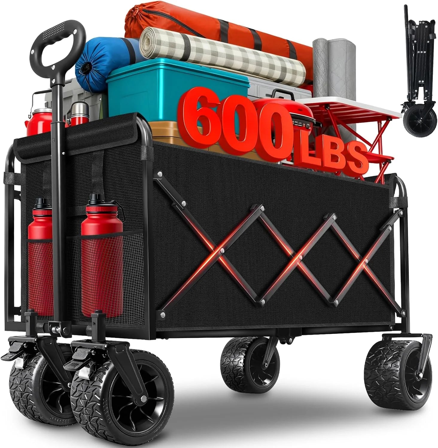 Special Collapsible Wagons Carts Foldable, 500LBS Heavy Duty Wagon Cart Foldable - Image 4