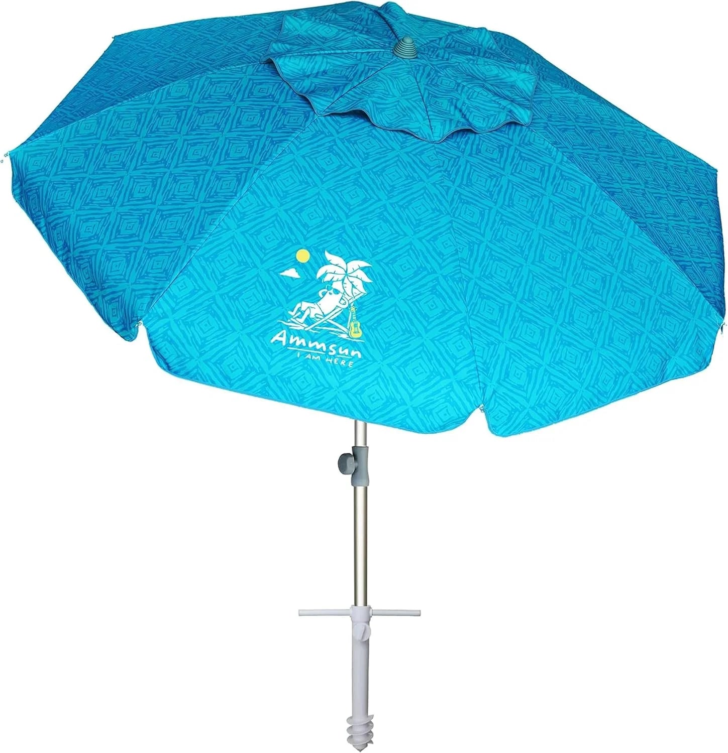 Special AMMSUN 7ft Heavy Duty High Wind Beach Umbrella with Sand Anchor Vent Tilt UPF 50+ Sun Protection - Image 12