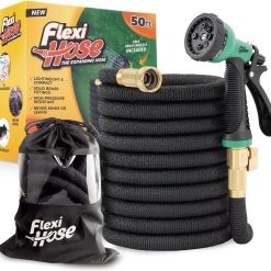 Special Hose Plus Expandable Garden Hose with 8 Function Nozzle, 100FT, Lightweight Retractable Garden Hose
