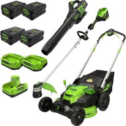 Alternative view of Special 60V 21in Brushless Self-Propelled Cordless Lawn Mower, 2 x 4.0Ah Batteries (3/4 Acre, Rapid Charger, 4-in-1 – For Lawn Care